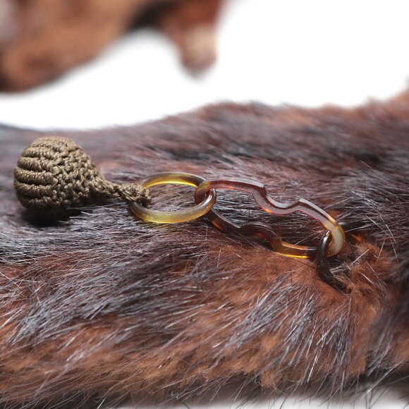 Vintage Mink Fur Stoles Full Pelts Bodies Wraps Brown Mid Century Old Money - Picture 11 of 14
